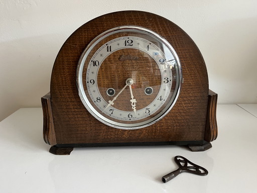 Pendule de cheminée Bentima Art Déco 1930