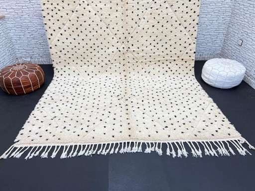 Autentico tappeto marocchino in pura lana, tessuto a mano, 150/250 cm