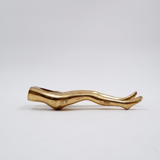 Image 1 of Vintage brass nutcracker in the shape of a woman's legs, 1970s