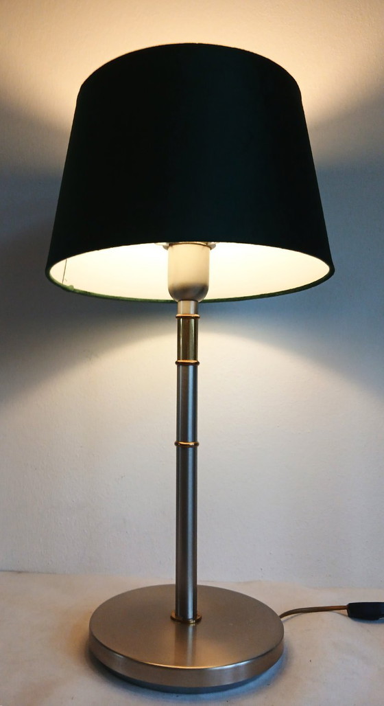 Image 1 of Reliving Mid-century Bi-color Hollywood/Regency table-sideboard lamp