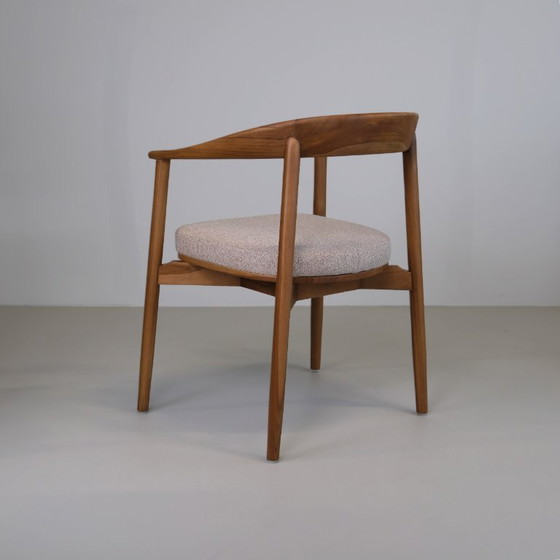 Soret Dining Chair – Natural Teak & Taupe – Interior Club, Wood (photo 2 of 7)