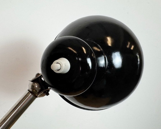 Image 1 of Industrial Workshop Black Enamel Desk Lamp, 1950s