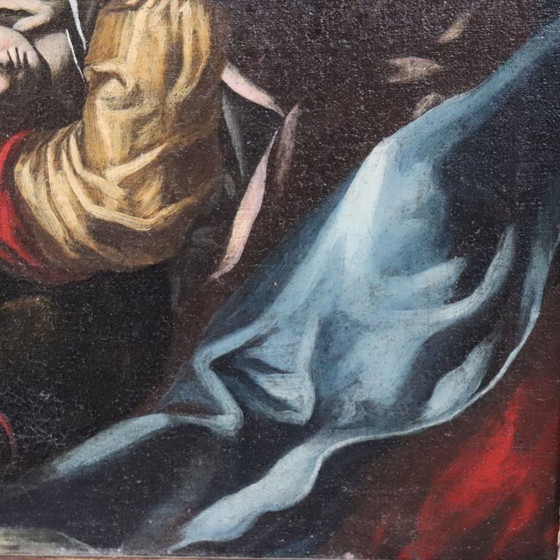 Oil Painting on Canvas, Madonna with Child and Angel Italy 17th Century – Paintings & Drawings (photo 11 of 17)