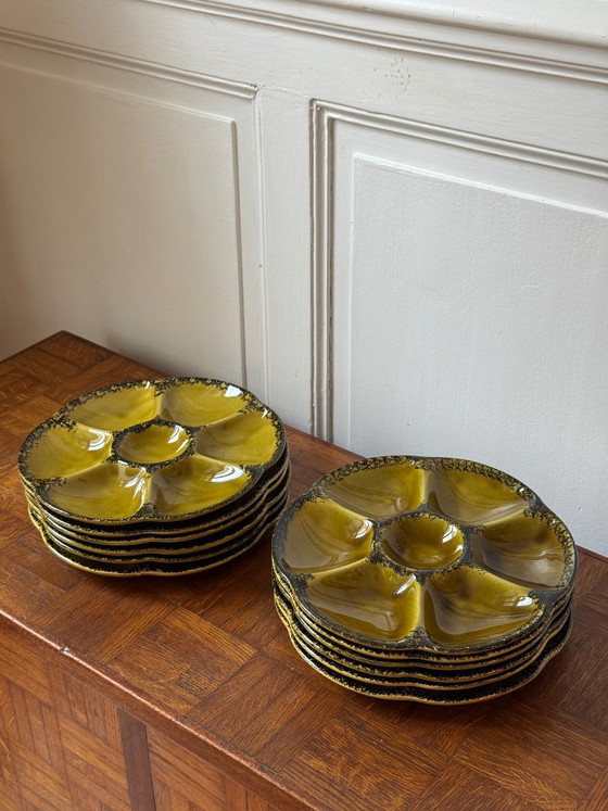 Set of 12 Gien Oyster Plates – Crockery, Ceramic (photo 12 of 20)