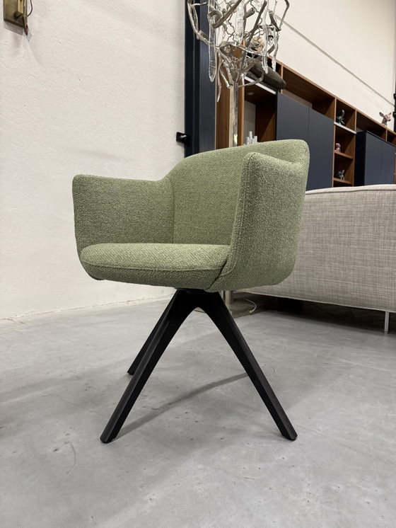 Image 1 of Rolf Benz 640 Sedia da pranzo in tessuto verde Monza