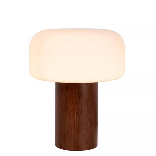 Lucide Kenan Table Lamp - Dark Wood Look - Japandi