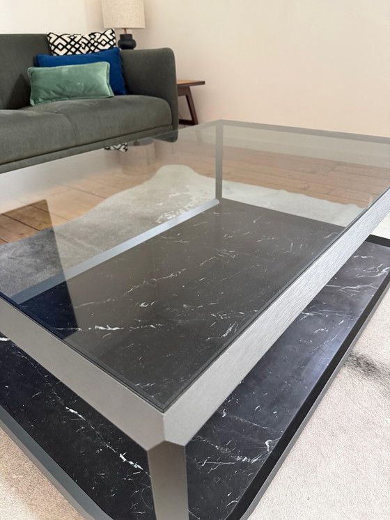 Image 1 of Molteni&C 45° salontafel – Nero Marquina marmer – Ron Gilad