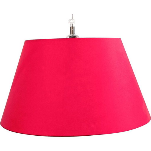 Vintage rode katoenen hanglamp van Modo voor Milleluci 40