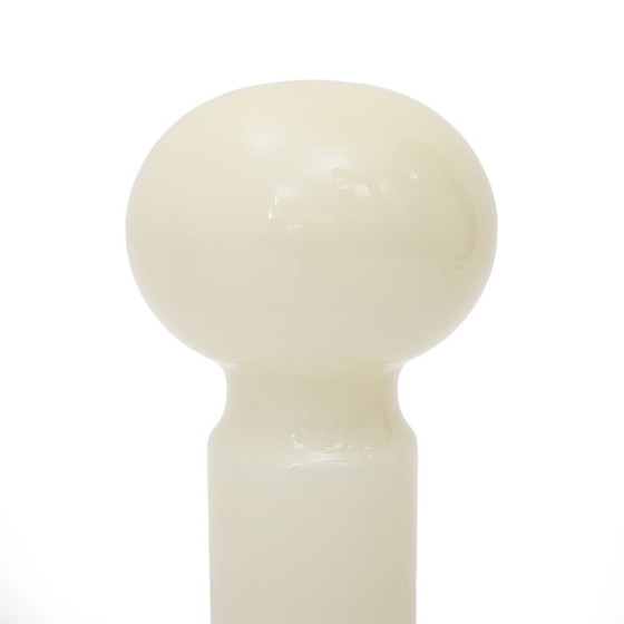 Image 1 of White glass table lamp, 1970s