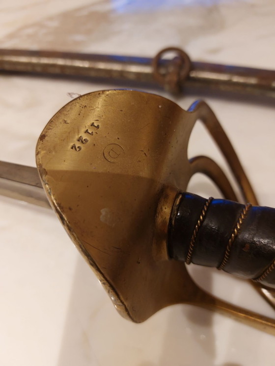 Belgian Army Officer's Sabre, Decorative Objects, Leather, Metal, Brown (photo 2 of 5)