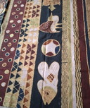 Tribal Hand-Painted and Stamped Wall Hanging Zimbabwe