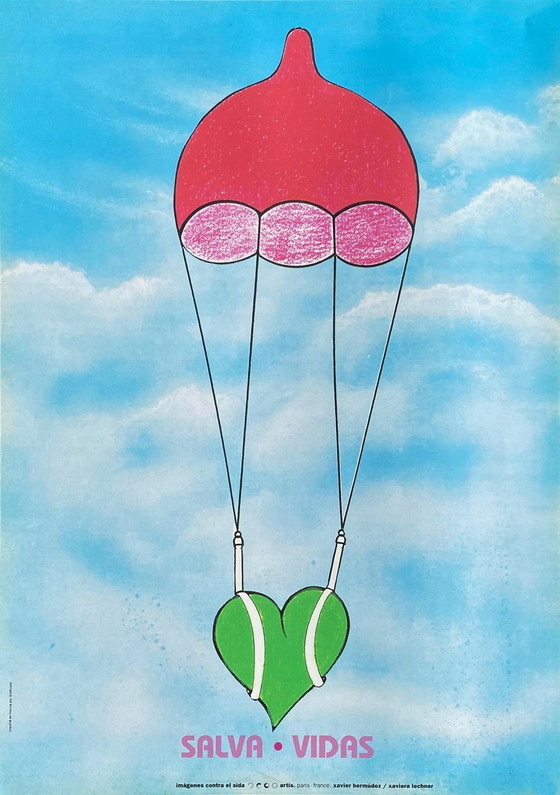 Image 1 of Xavier BERMÚDEZ Salva Vidas (SIDA) original poster 1995