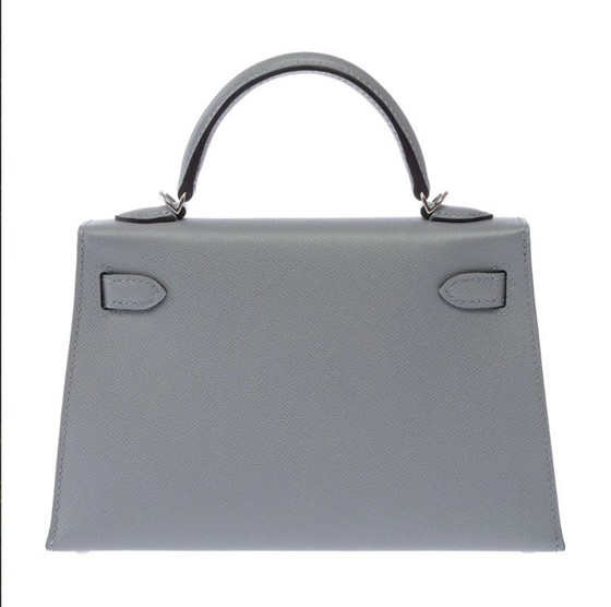 Image 1 of Sac HERMES Kelly Mini en Cuir Gris - 103477 Prix soldé