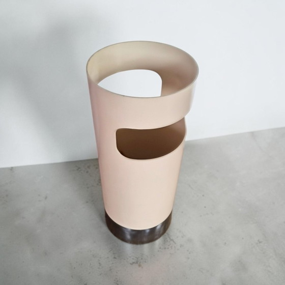 Vintage Kartell Gino Colombini umbrella stand ashtray trash can – Decorative Objects, Metal (photo 11 of 11)