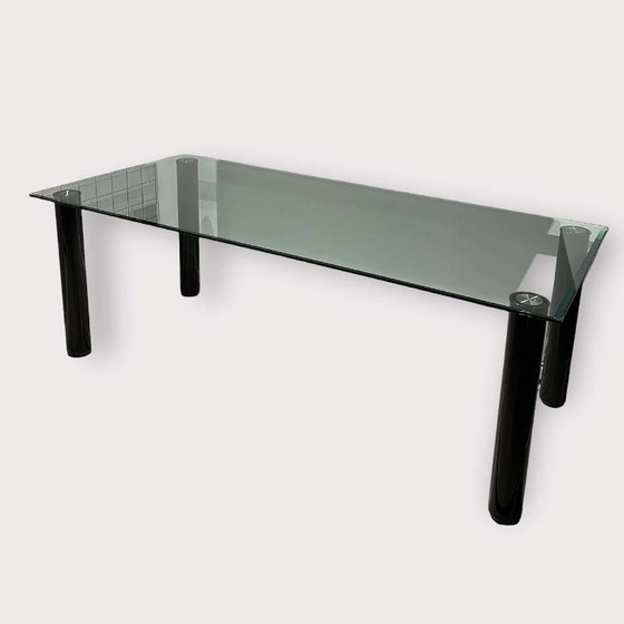 Zanotta Marcuso Mesa de comedor, Mesas de comedor, Vidrio, Metal, Transparente, Modern (foto 2 de 5)