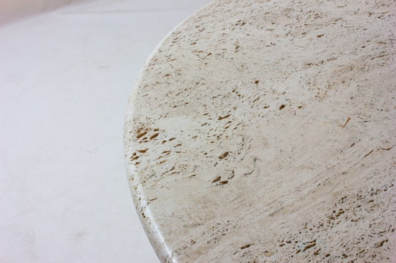 Image 1 of Organische travertin eettafel, Italië, jaren 70