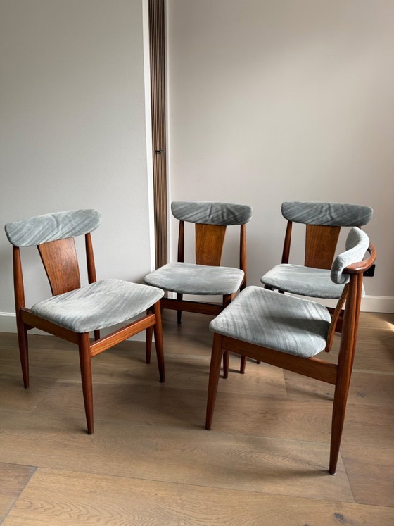 Image 1 of Chaises de salle à manger vintage - ensemble de quatre