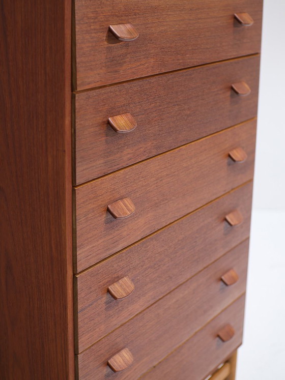 Image 1 of Poul Volther F17 tall chest of drawers teak Danish 1950s