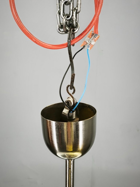 Bauhaus-Pendelleuchte aus Chrom und Glas aus den 1930er Jahren aus der Tschechoslowakei – Pendelleuchten (photo 4 of 11)