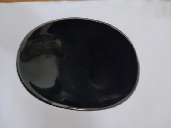 Image 1 of Vase auf Fuß Schwarzes Horn des Überflusses Sechziger Jahre 60er Jahre