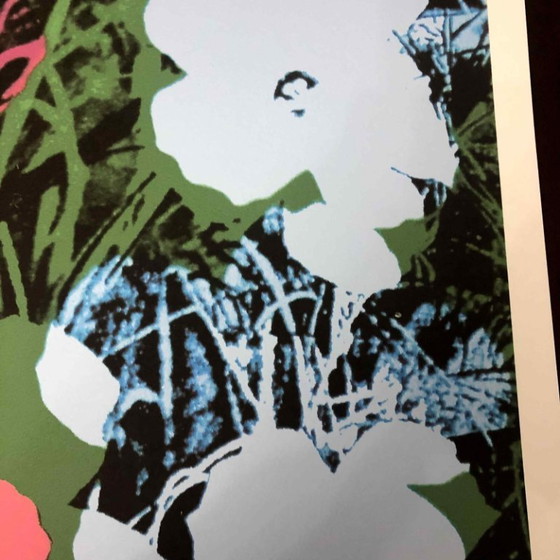 Lithografie "Poppy Flowers" uit de jaren 1990, geïnspireerd op Andy Warhol. – Litho's & Zeefdrukken, Paper (photo 5 of 11)