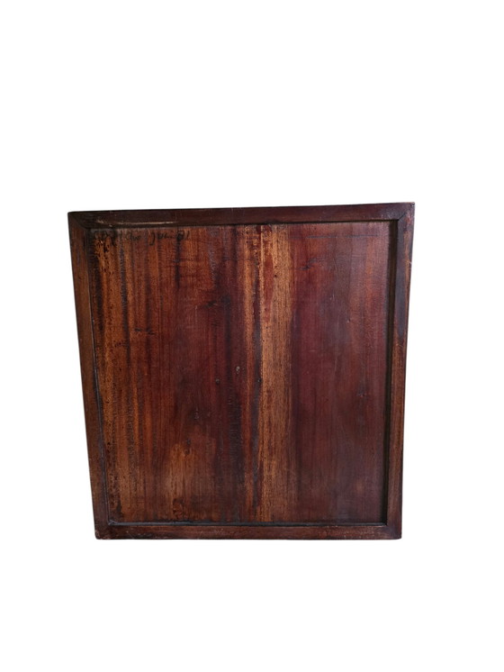 Image 1 of Cassettiera vintage in legno con 4 cassetti – stile biblioteca/farmacia