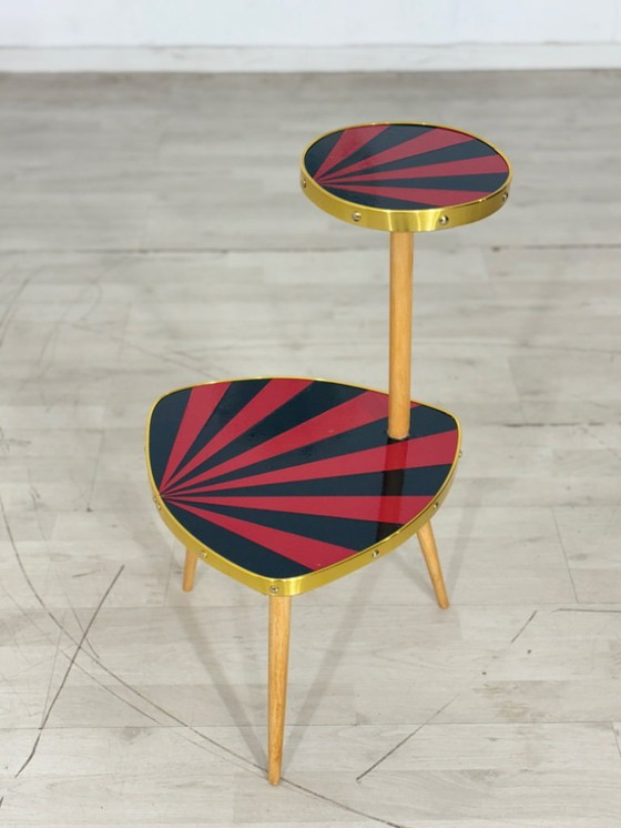 Image 1 of Tavolo a forma di rene, portavasi, tavolino laterale, contenitore in stile moderno di metà secolo