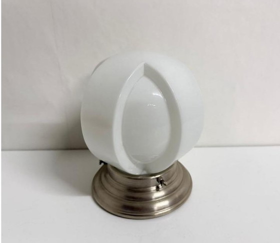 Image 1 of Lampada da soffitto GISO bianca a croce su supporto cromato