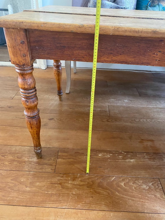 Image 1 of Antieke houten eettafel
