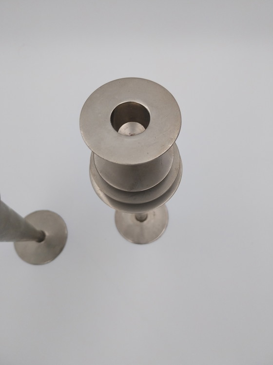 Image 1 of 1 x set di 2 candelieri di Paul Wood stile post moderno memphis anni '80