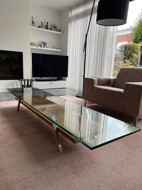 Exclusieve Van Beek B1 design salontafel – 225 cm – nieuwstaat – Coffee tables, Wood, Glass (photo 2 of 5)