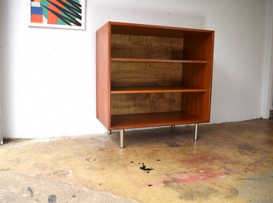 Image 1 of Mid - Century Teak Highboard Bookshelf Vintage Cabinet