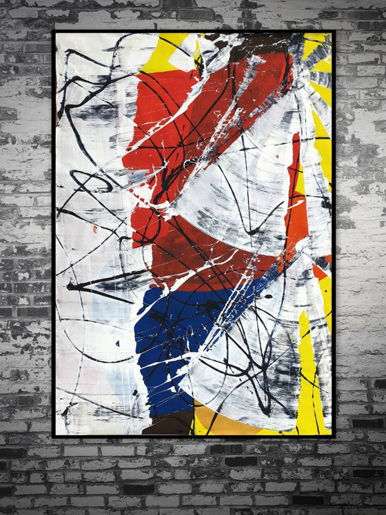 Image 1 of Jürgen Angeler - Red Flower - 215 x 150 cm