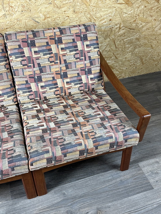 Image 1 of 60s 70s teak couch sofa 2-seater by Glostrup Møbelfabrik Denmark Design