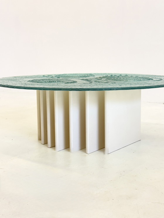 Image 1 of Table basse sculpturale Heinz Lilienthal avec plateau en verre