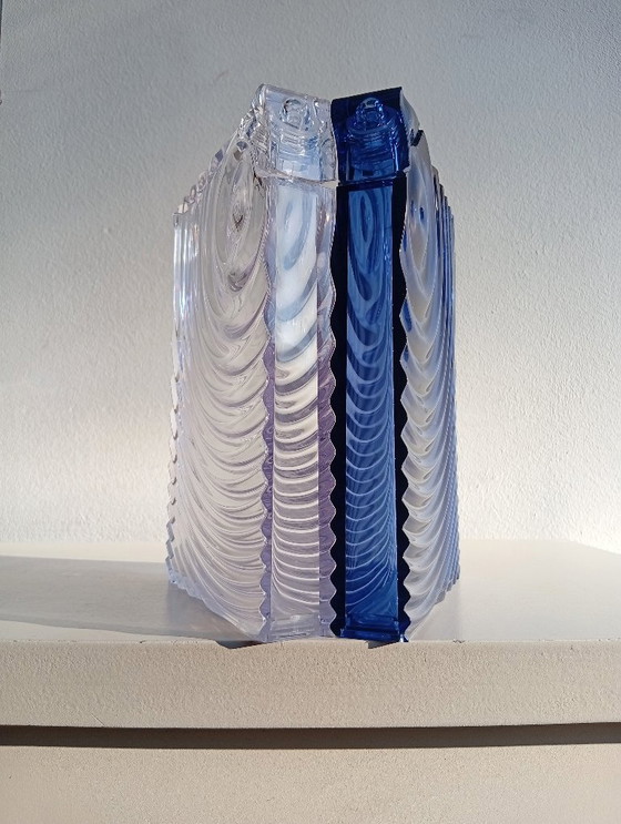 Image 1 of Ron Arad für GUZZINI 'Ripples' Wasserflasche 2er-Set transparent und blau