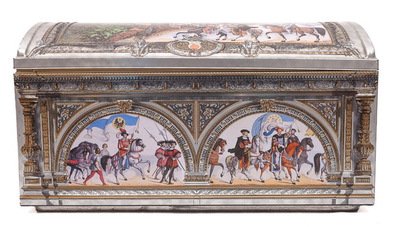 Image 1 of Tinplate biscuit tin by Otto Schmidt