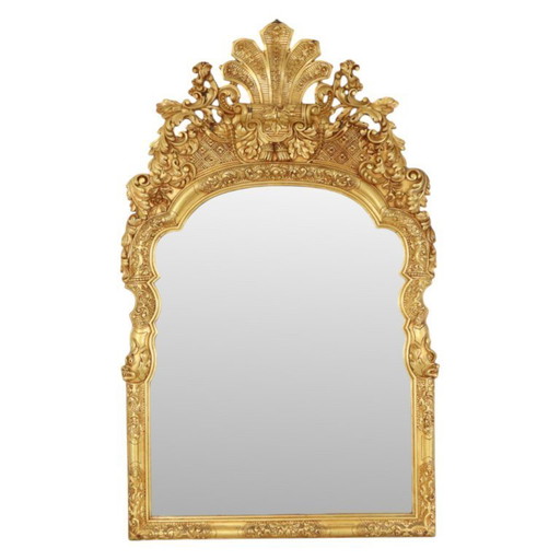 Grote Houten Spiegel Rococo Stijl 124cm