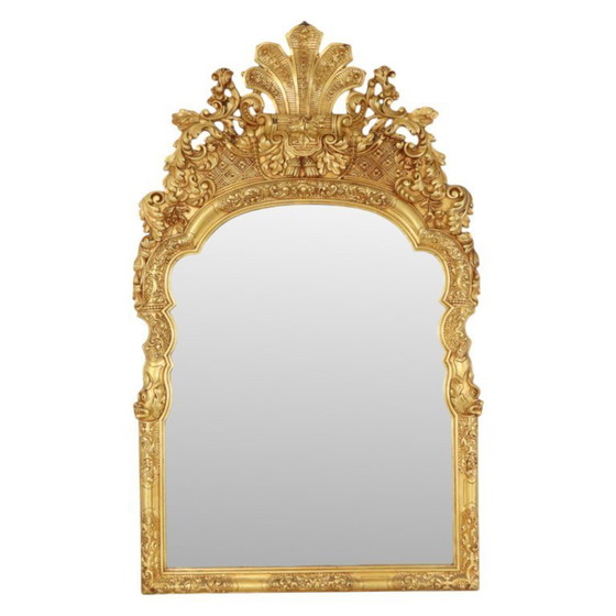 Image 1 of Grote Houten Spiegel Rococo Stijl 124cm