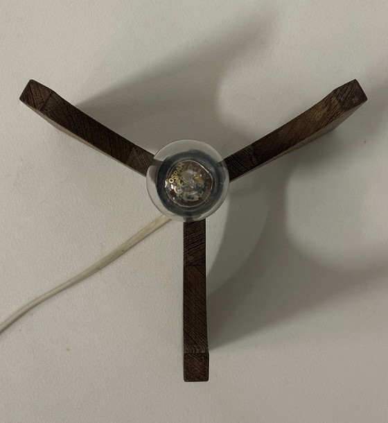 Image 1 of Lampe de table vintage Raak Amsterdam Hokusai D-2022 Bois wengé / verre