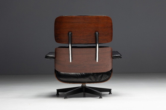 Image 1 of Sillón y otomana Eames de primera generación, de Charles y Ray Eames para Herman Miller, 1957