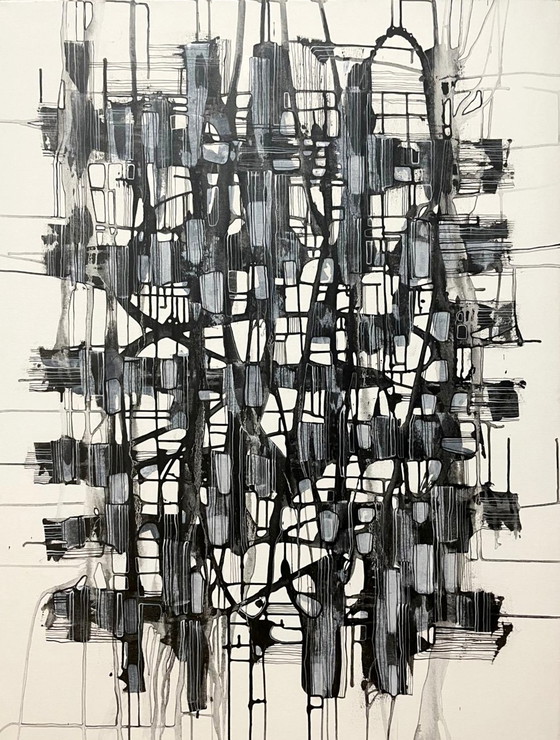 Image 1 of Natia Antadze Abstracte compositie XXL