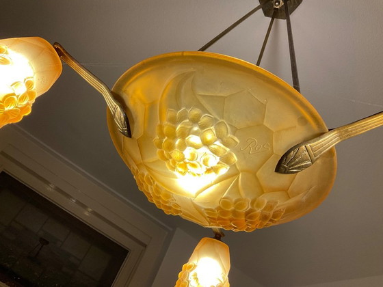 Image 1 of Suspension Art Déco ancienne