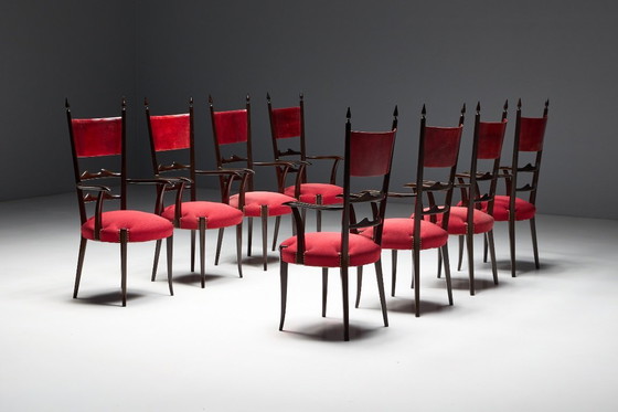 Image 1 of Sedie da pranzo con schienale alto di Aldo Tura, Italia, 1962