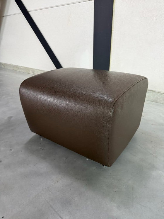 Leolux Scylla Armchairs with Footstool - Fabric and Leather – Footstools & poufs, Textile (photo 16 of 17)