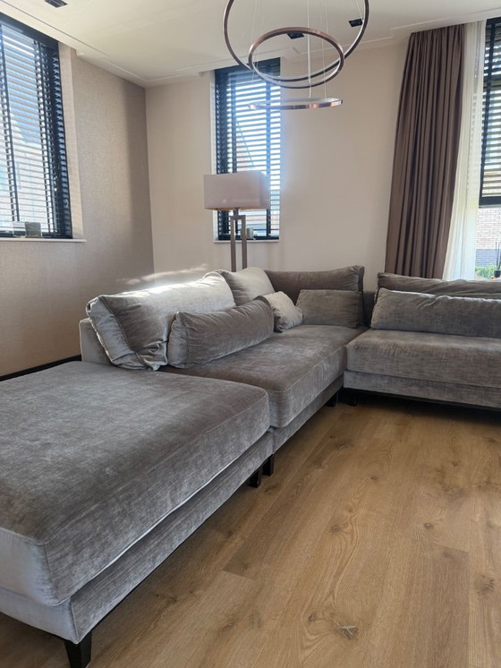 Image 1 of Magnifique grand canapé d'angle gris-vert