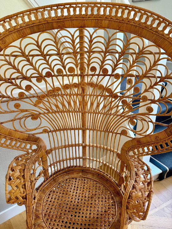 Trono de pavo real de ratán años 70 – Sillones (photo 11 of 15)