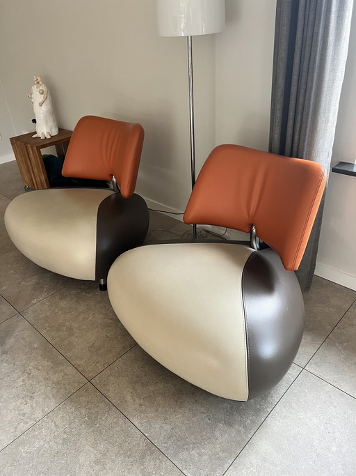 2 Stück Leolux Pallone Pa Limited Mokassin leer senso