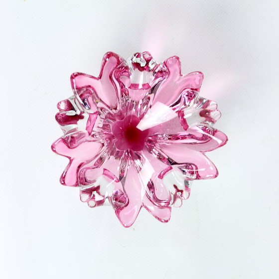 Image 1 of 1960s Pink Art Glass Bowl, Frantisek Zemek Czechoslovakia