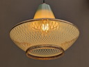 French mint green pendant lamp glass 60's
